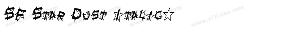 SF Star Dust Italic字体转换